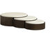 Montecito White / Bronze Platter, Set of 3